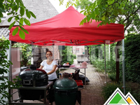 Tente easy-up professionnelle rouge (BBQ Class)