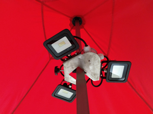 LED 3 voies éco-énergétique avec système de suspension.