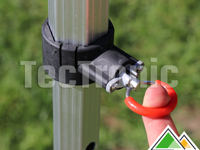 Châssis en alu de 40 mm avec des anneaux de traction solides
