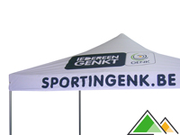Tente de fête blanche easy-up 4x4 pour la ville de Genk