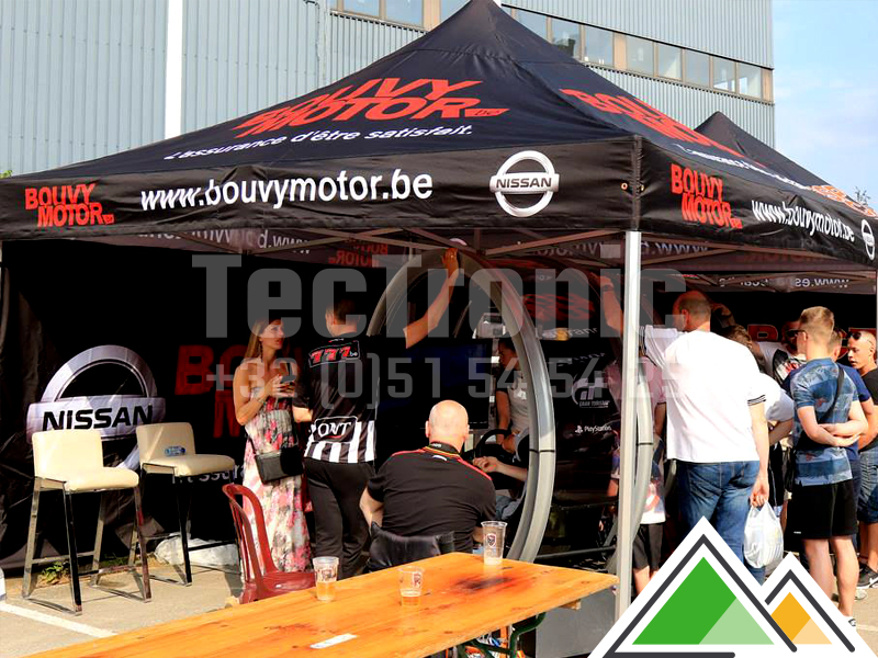 Tente pliante imprimée pour Bouvy Motor