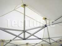 Tente pliante avec tubes et raccords en aluminium
