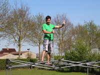 Barnum pliable avec tube de faîtage robuste d'acier durci