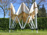 3x3 tente pliable, demi-ouverte