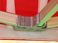Détail des raccords en aluminium