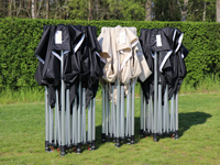 Tente pliables, d.g.à.d.: 3x6 mètres, 3x3 mètres et 3x4,5 mètres